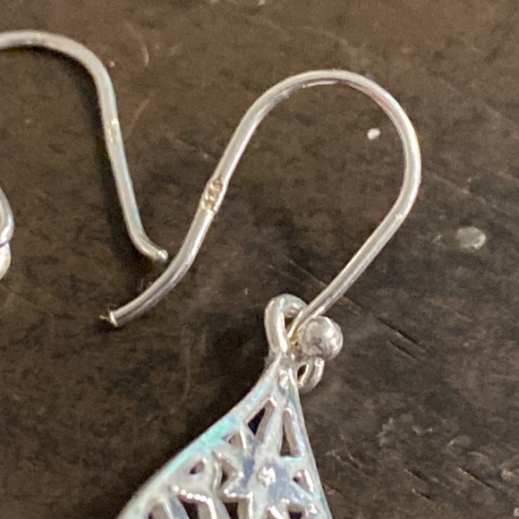 Sterling Silver Tiger Eye Pierced earrings - Picture 4 of 4